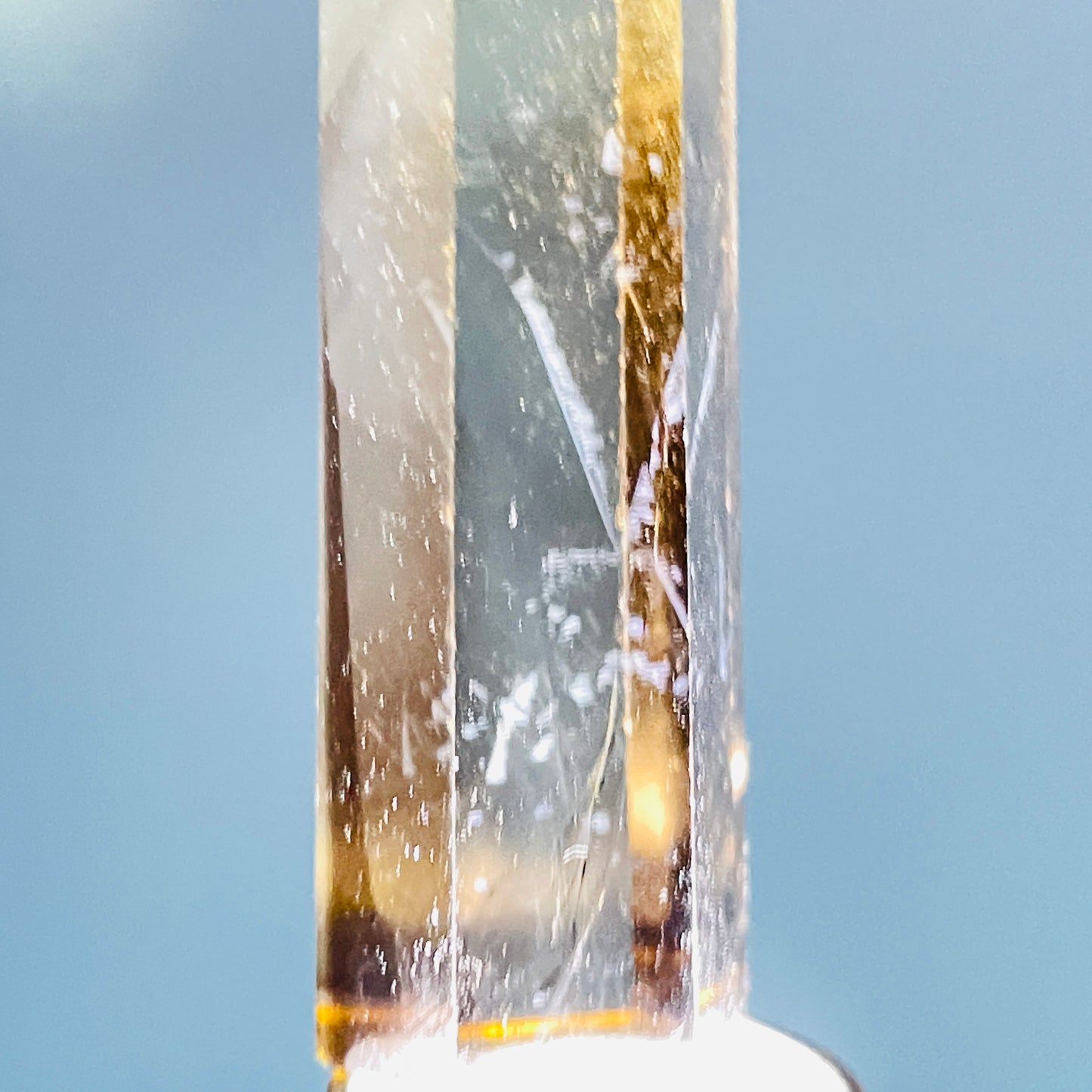 Dumortierite 'Blue Needle' in Citrine Small Tower