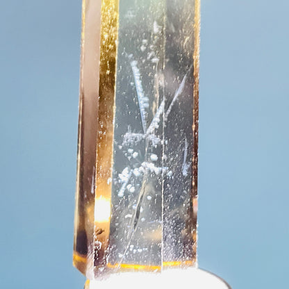 Dumortierite 'Blue Needle' in Citrine Small Tower