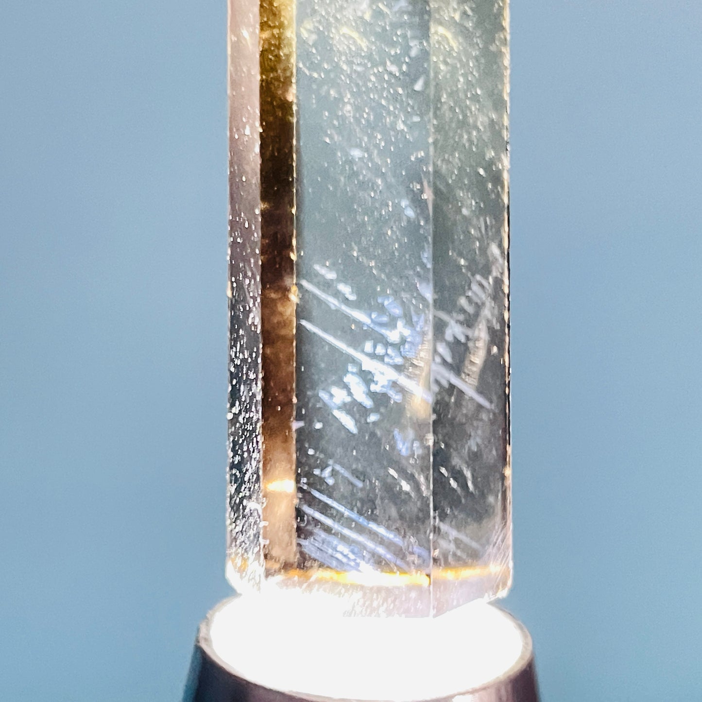 Dumortierite 'Blue Needle' in Citrine Small Tower