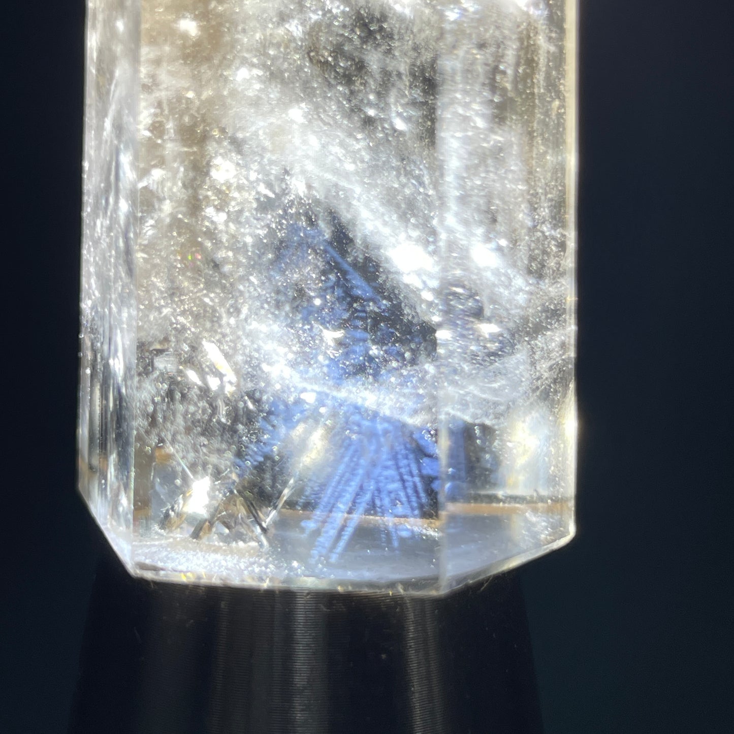 Dumortierite 'Blue Needle' in Citrine Small Tower