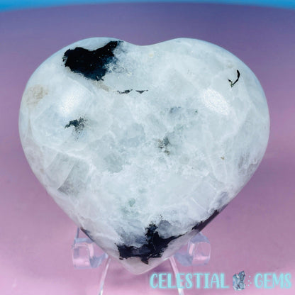 Rainbow Moonstone Heart Medium Carving