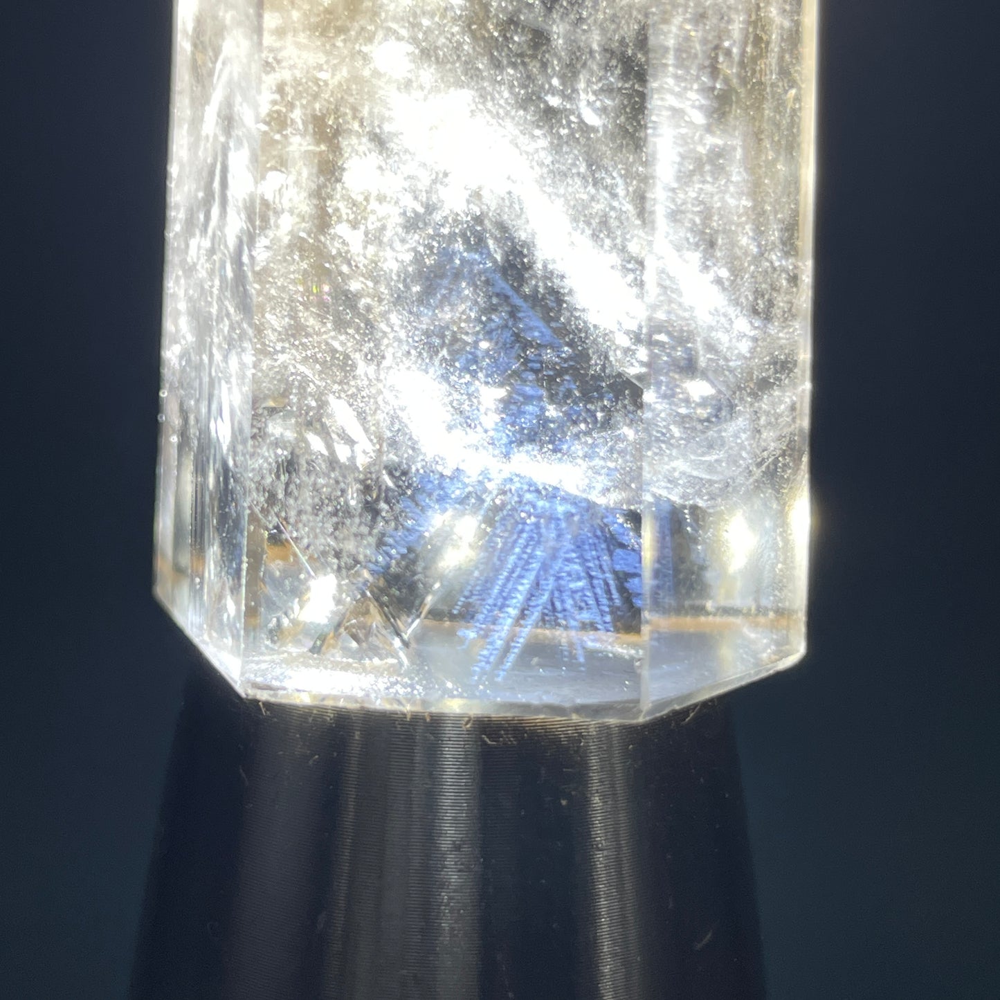 Dumortierite 'Blue Needle' in Citrine Small Tower