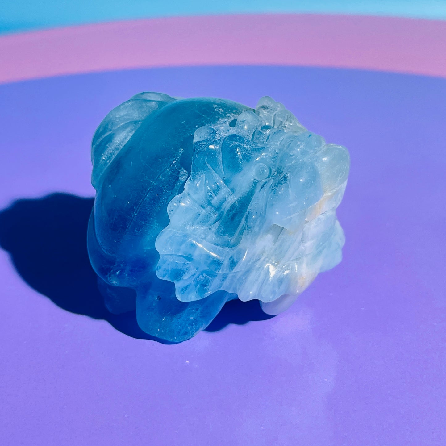 Aquamarine 'Pixiu' Dragon Medium Carving (Video)