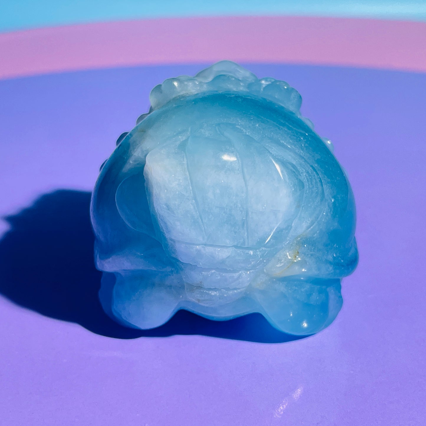 Aquamarine 'Pixiu' Dragon Medium Carving (Video)