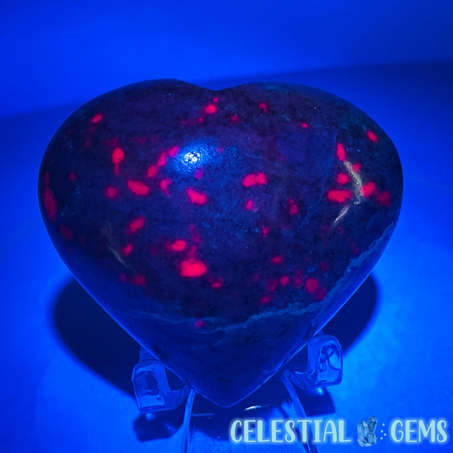 Ruby + Kyanite Heart Medium Carving