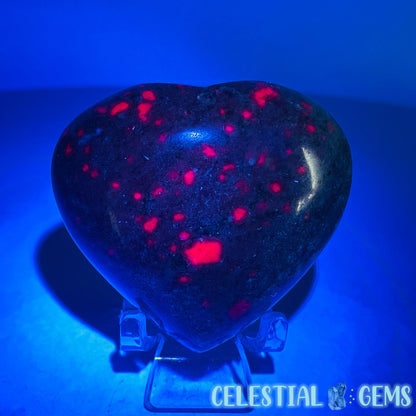 Ruby + Kyanite Heart Medium Carving