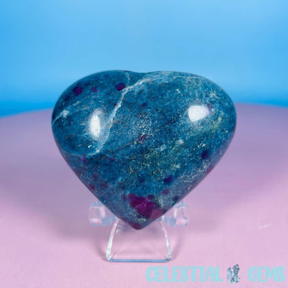 Ruby + Kyanite Heart Medium Carving