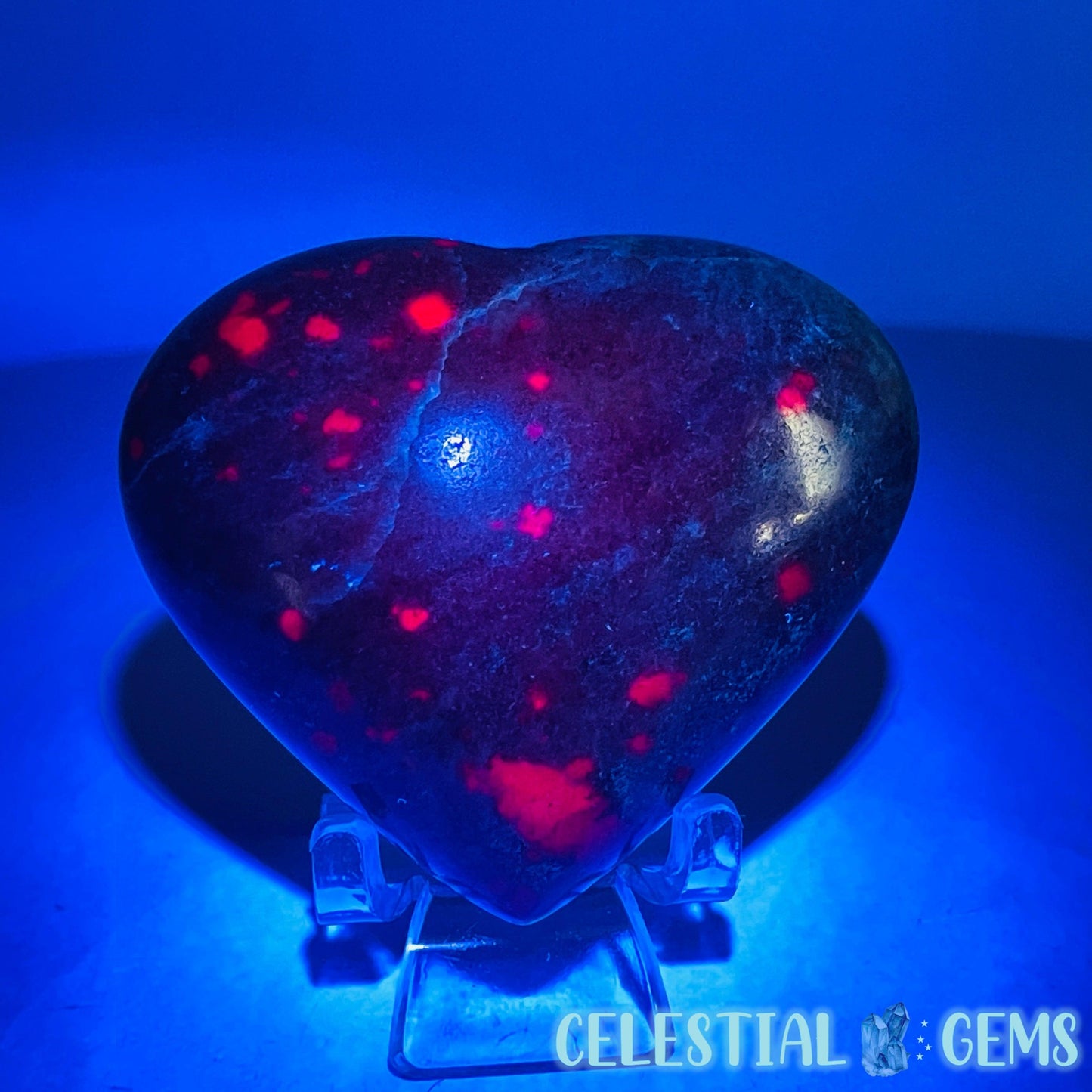 Ruby + Kyanite Heart Medium Carving