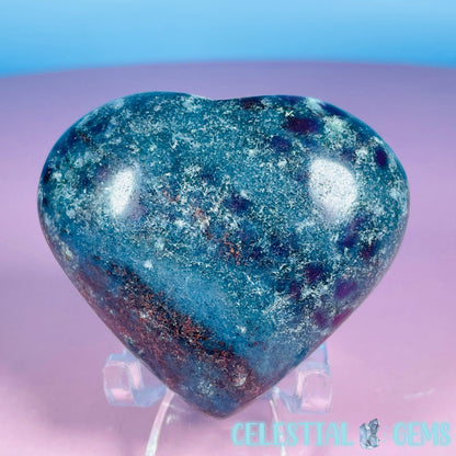 Ruby + Kyanite Heart Medium Carving