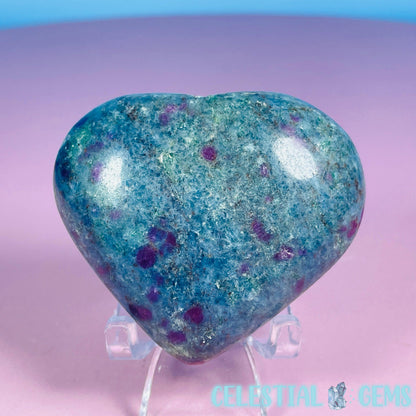 Ruby + Kyanite Heart Medium Carving