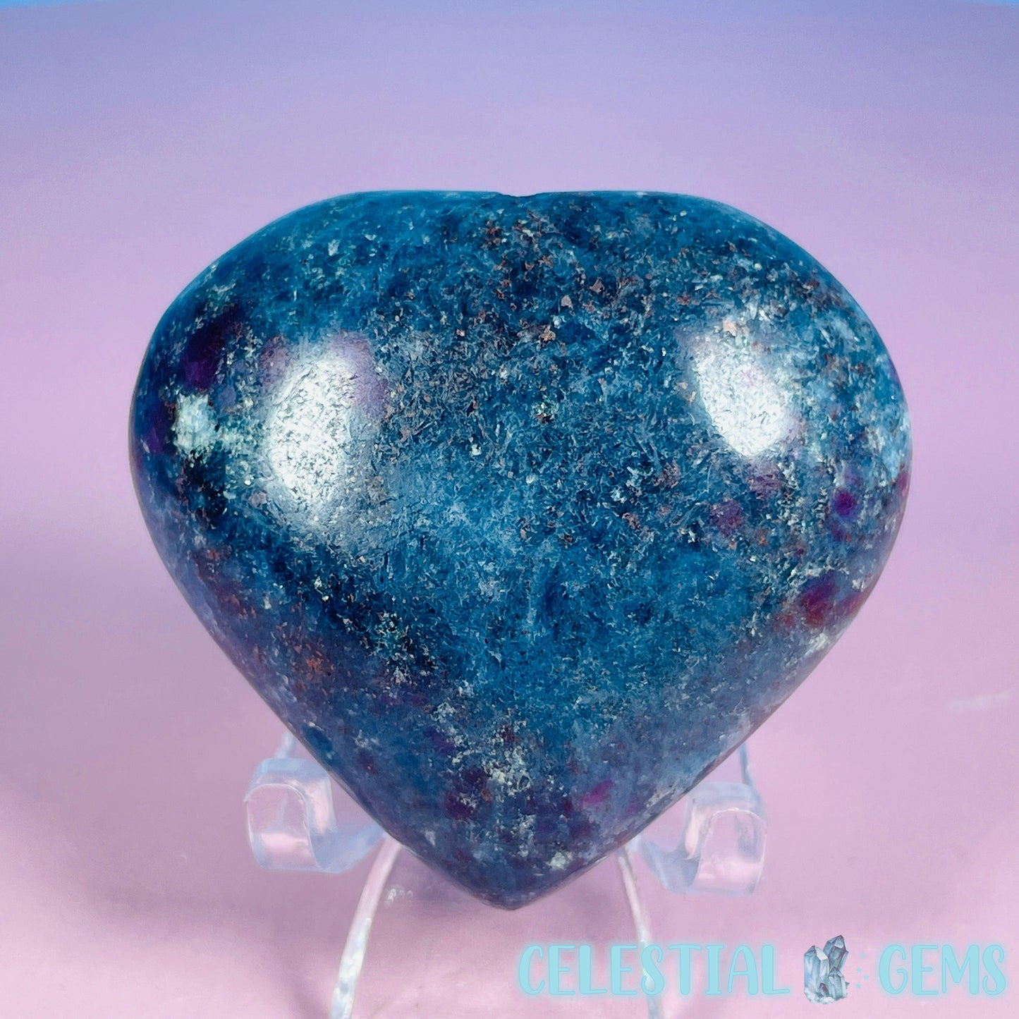 Ruby + Kyanite Heart Medium Carving