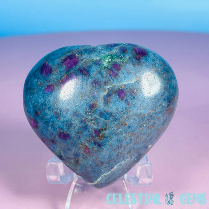 Ruby + Kyanite Heart Medium Carving