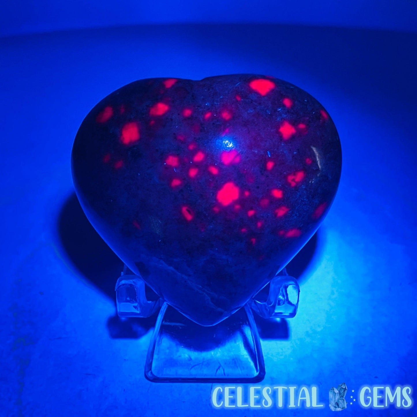 Ruby + Kyanite Heart Medium Carving