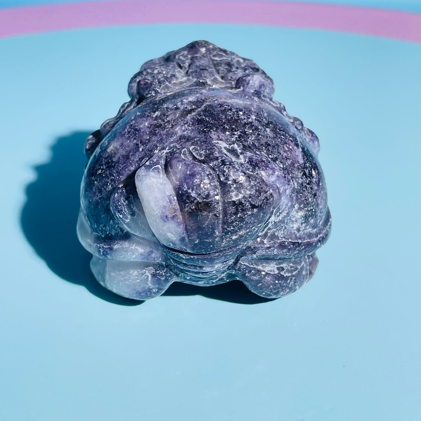 Purple Lepidolite Mica 'Pixiu' Dragon Medium Carving