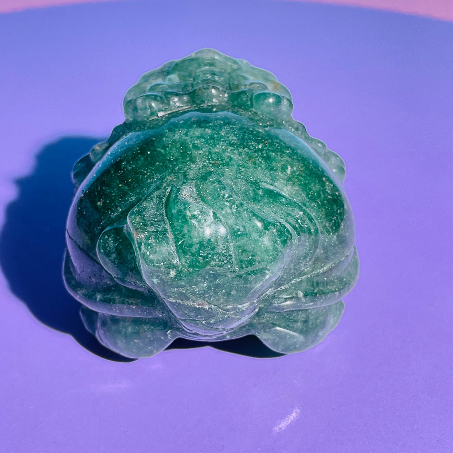 Green Strawberry Quartz 'Pixiu' Dragon Medium Carving