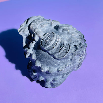 Taiji Stone 'Pixiu' Dragon with Offering Coins Medium Carving