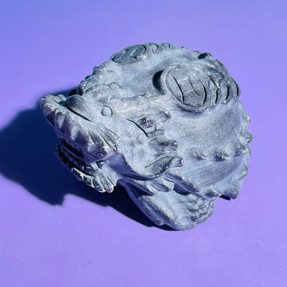 Taiji Stone 'Pixiu' Dragon with Offering Coins Medium Carving