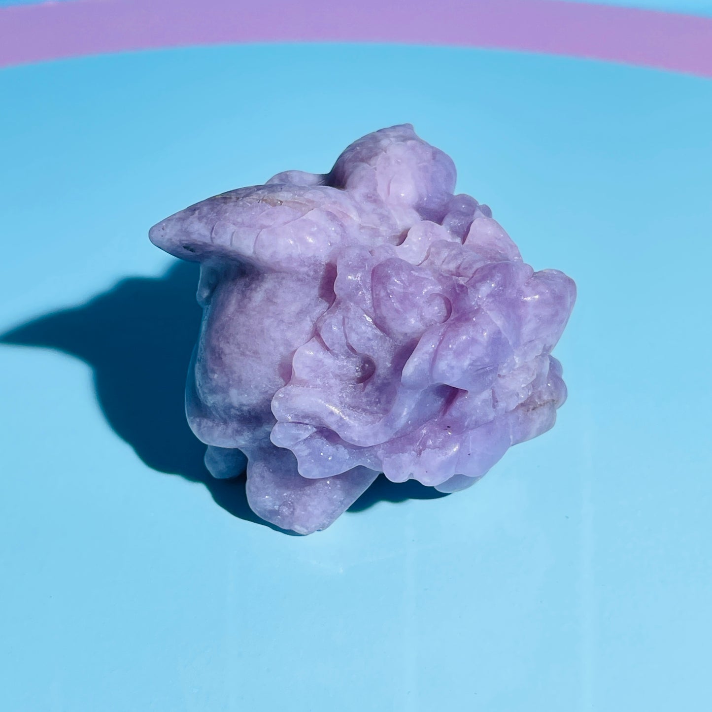 Purple Lepidolite Mica 'Pixiu' Dragon with Angel Wings Medium Carving