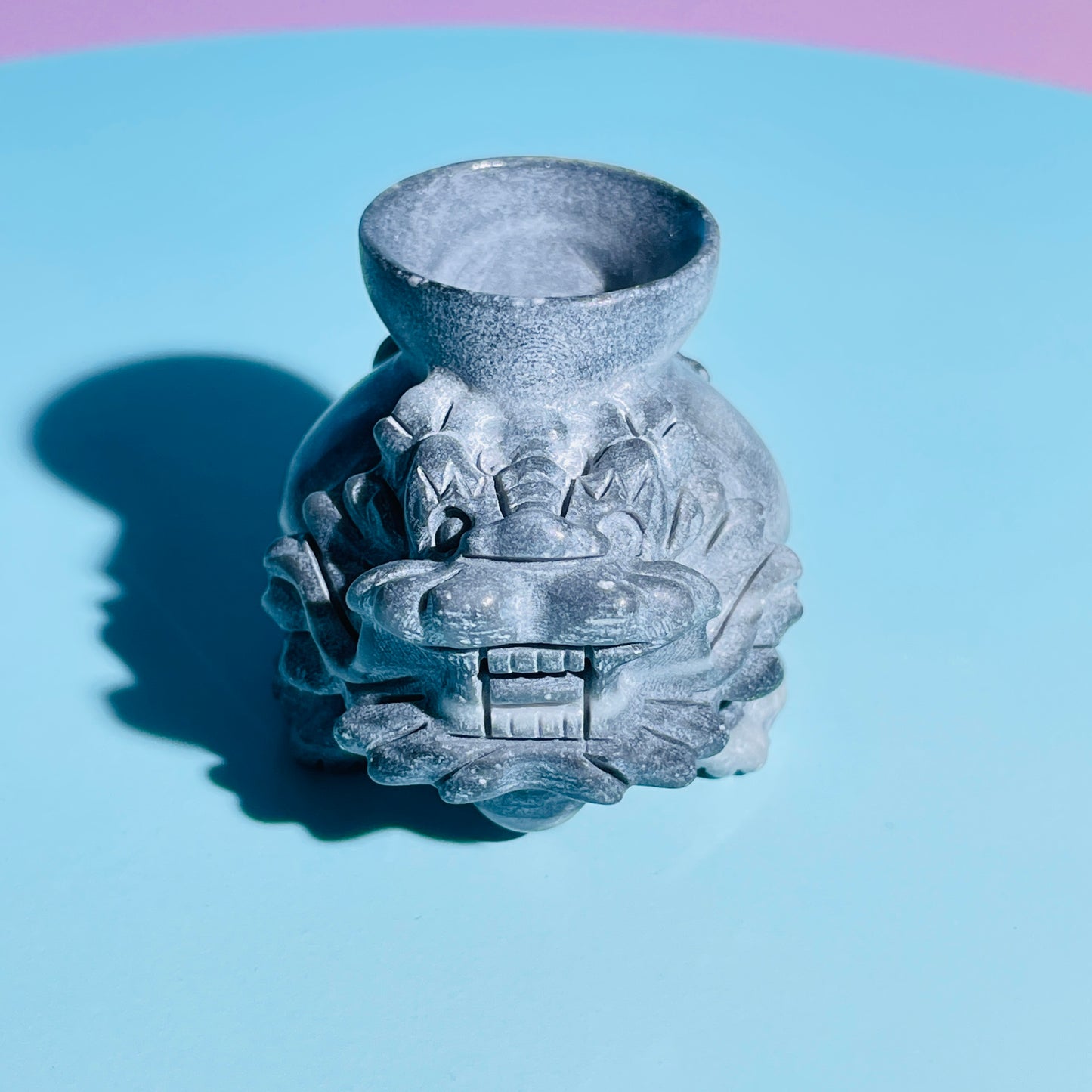 Taiji Stone 'Pixiu' Dragon with Offering Bowl Medium Carving