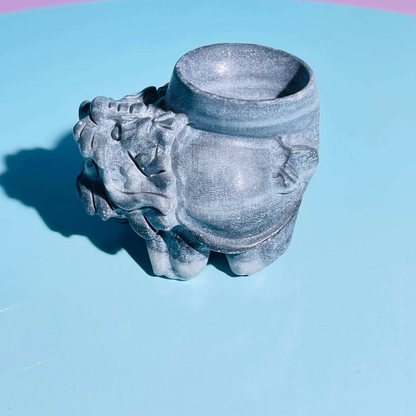 Taiji Stone 'Pixiu' Dragon with Offering Bowl Medium Carving