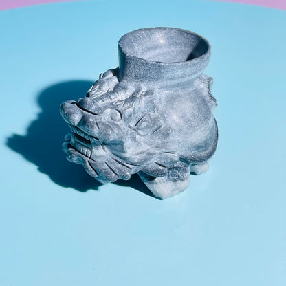 Taiji Stone 'Pixiu' Dragon with Offering Bowl Medium Carving