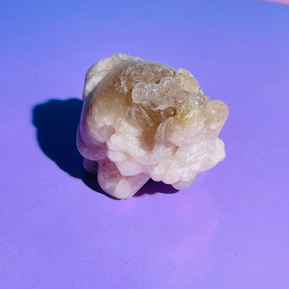 Flashy Belomorite Moonstone 'Pixiu' Dragon Small Carving