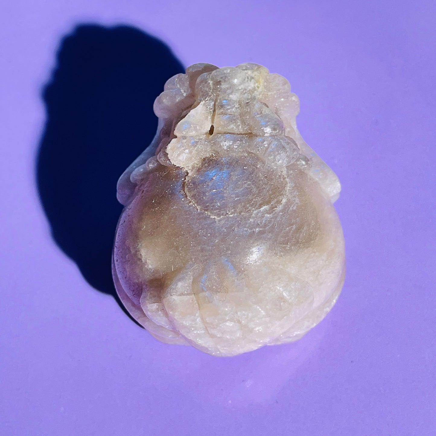 Flashy Belomorite Moonstone 'Pixiu' Dragon Small Carving