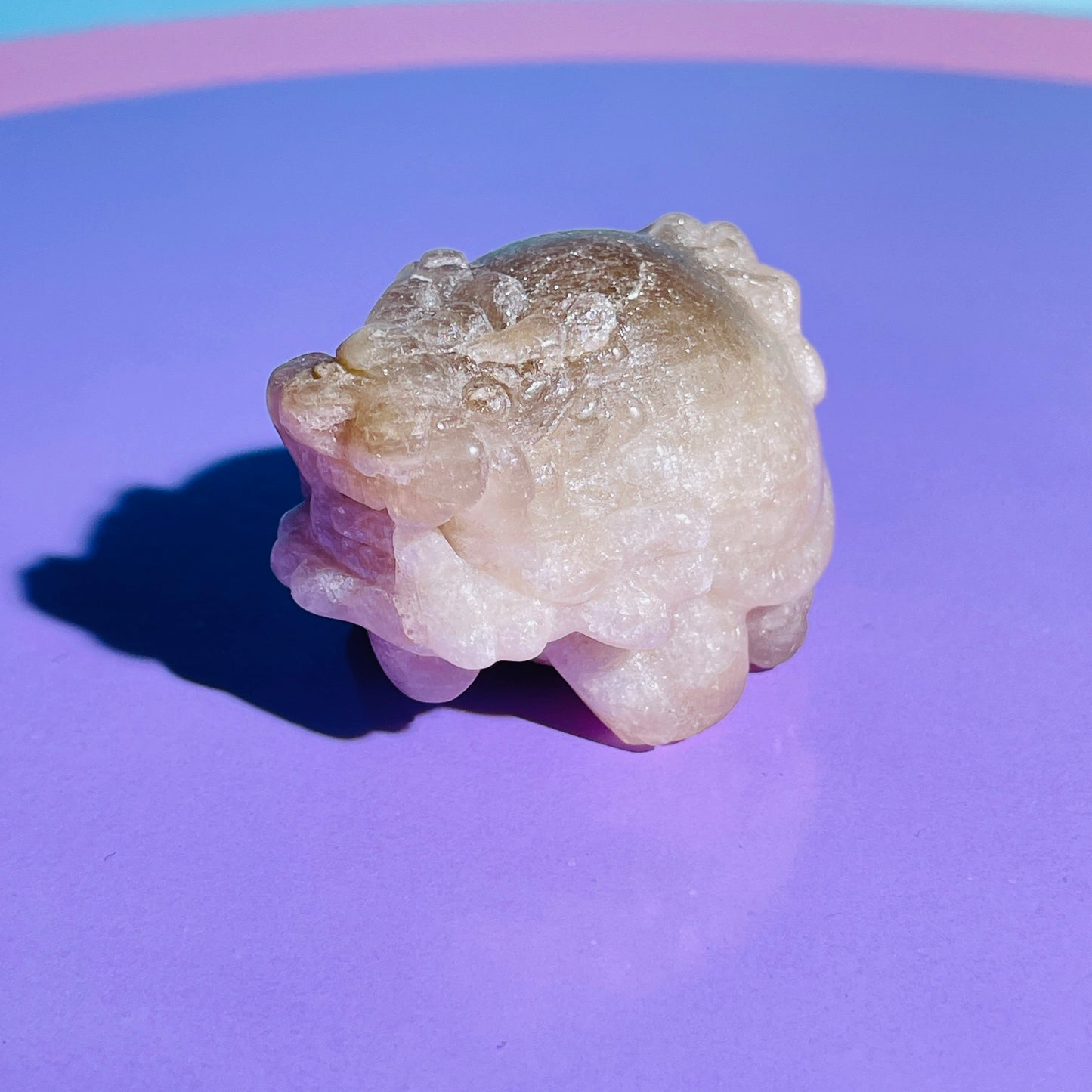 Flashy Belomorite Moonstone 'Pixiu' Dragon Small Carving