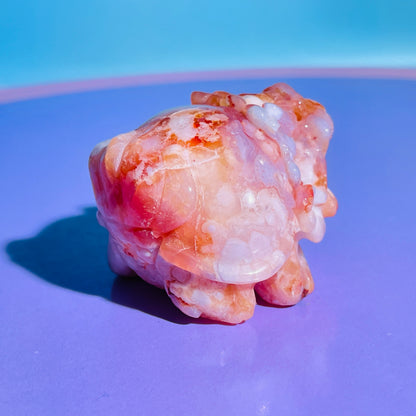 Red Flower Agate 'Pixiu' Dragon Small Carving