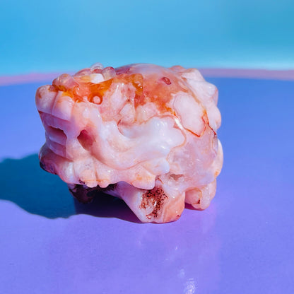 Red Flower Agate 'Pixiu' Dragon Small Carving