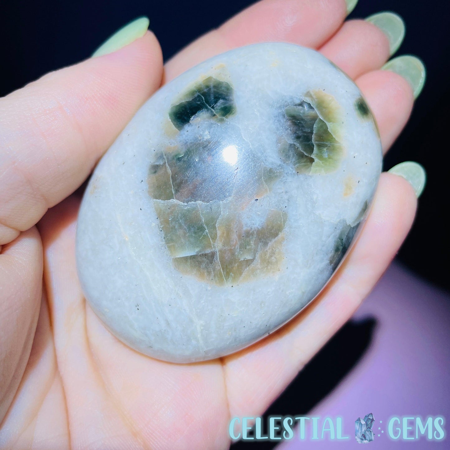 Polarity Moonstone Palmstone (Video)