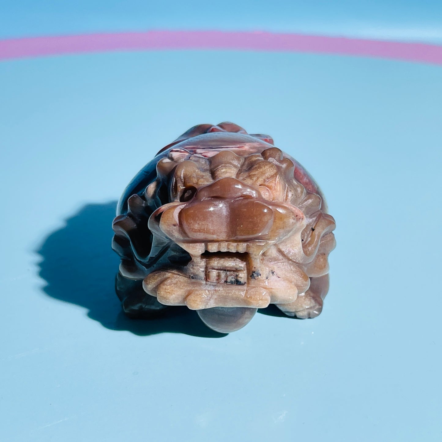 Petrified Wood 'Pixiu' Dragon Small Carving