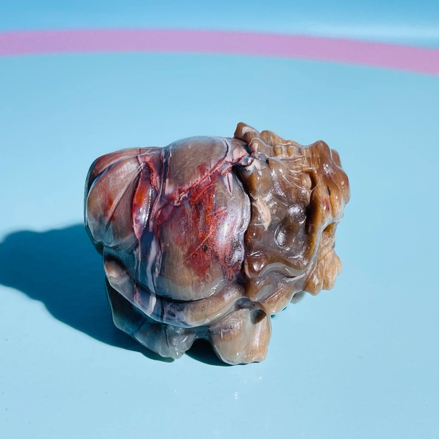 Petrified Wood 'Pixiu' Dragon Small Carving