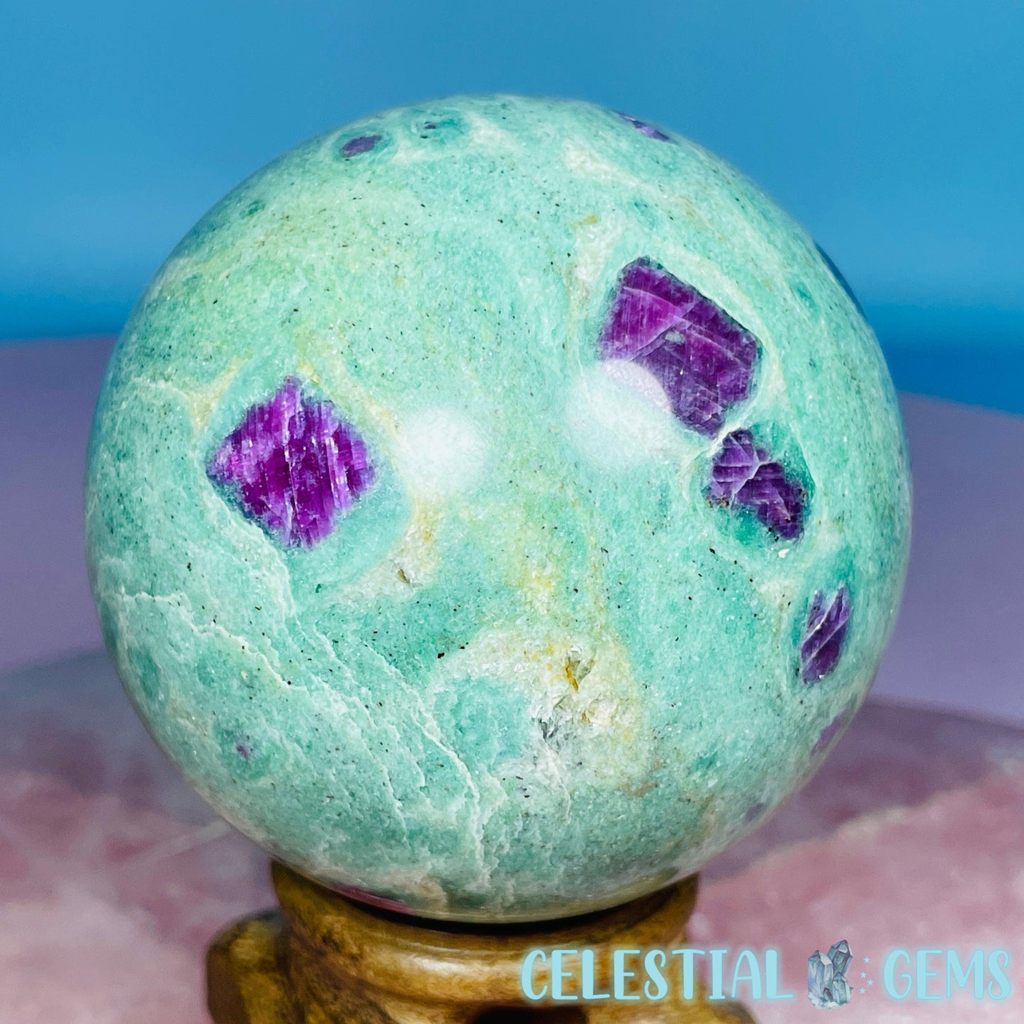 Ruby in Fuchsite Large Sphere