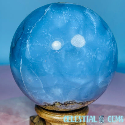 Owhyee Blue Opal with Moss Agate Large Sphere