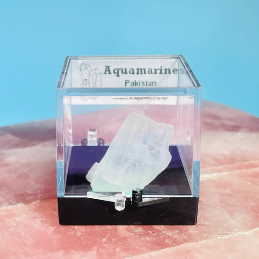 Aquamarine Beryl Terminated Crystal Thumbnail Specimen