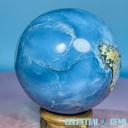 Owhyee Blue Opal with Moss Agate Large Sphere