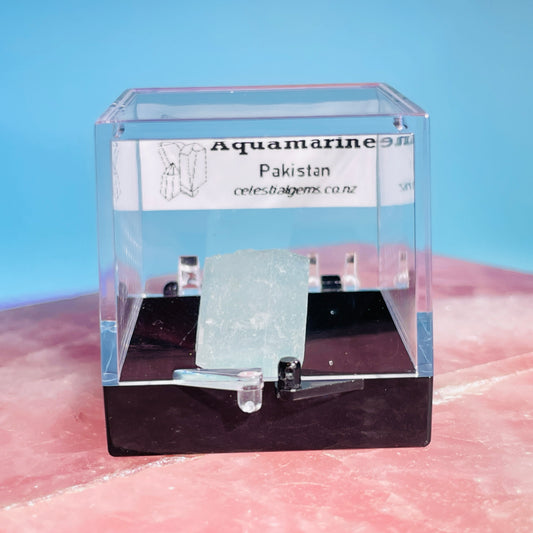 Aquamarine Beryl Terminated Crystal Thumbnail Specimen