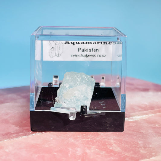 Aquamarine Beryl Terminated Crystal Thumbnail Specimen