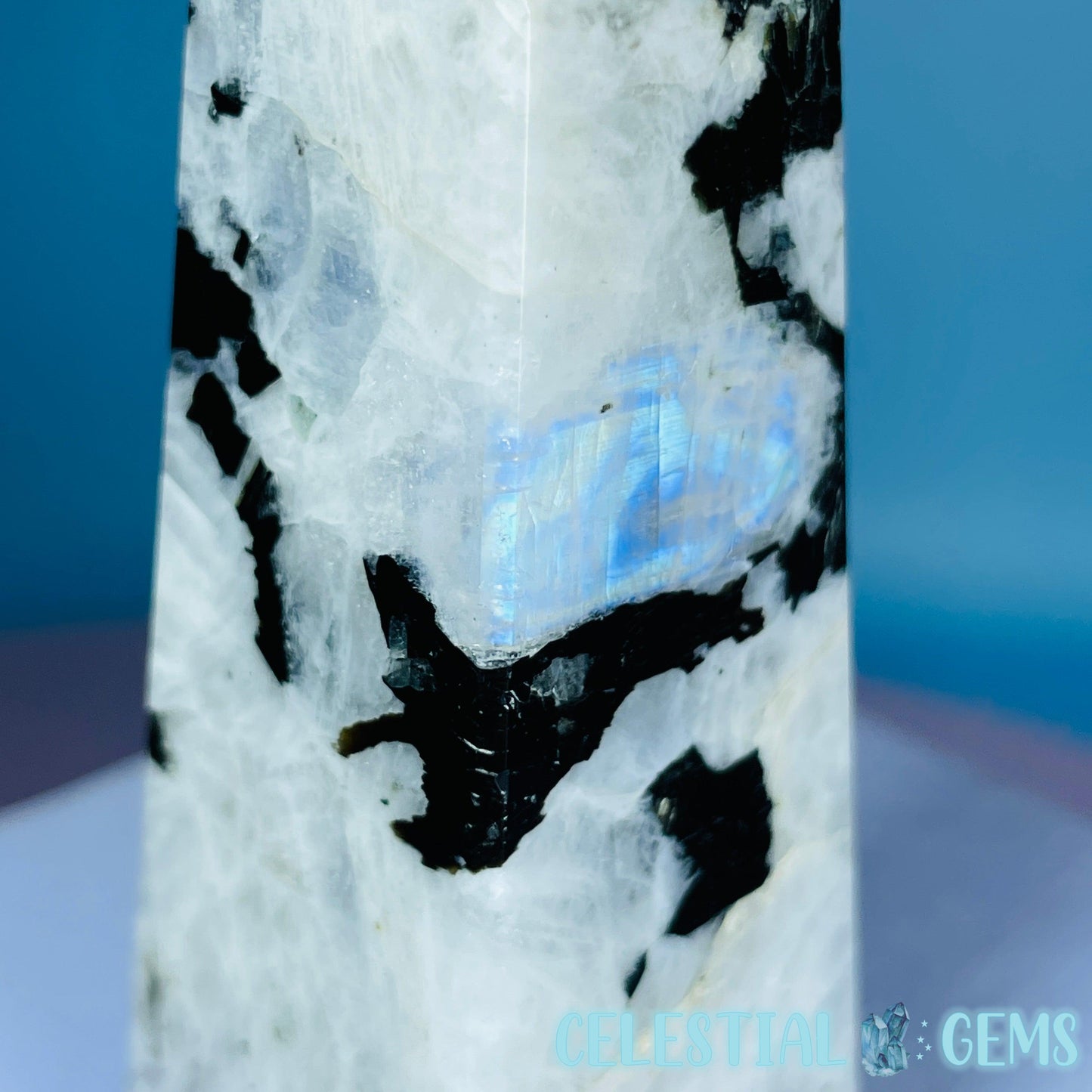 Rainbow Moonstone Small Obelisk Tower