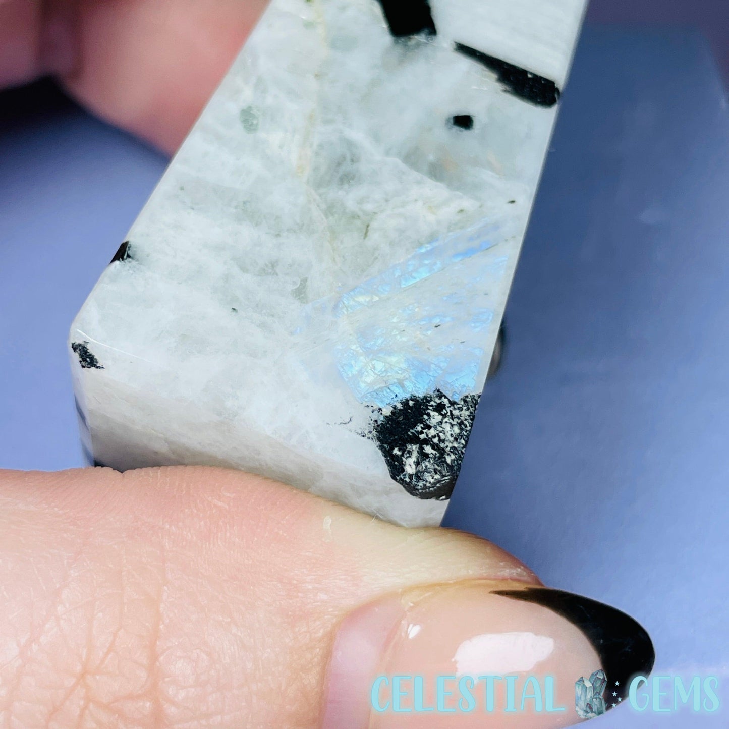 Rainbow Moonstone Small Obelisk Tower