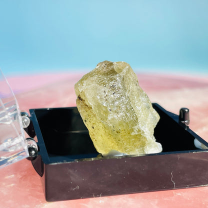 Yellow Scapolite Crystal Specimen in Box