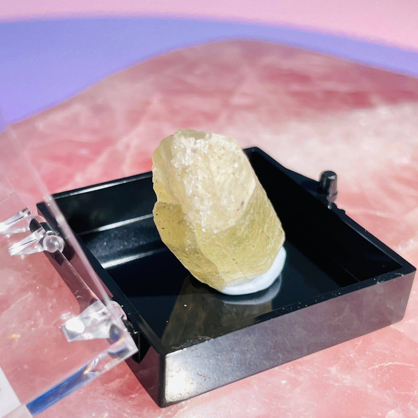 Yellow Scapolite Crystal Specimen in Box