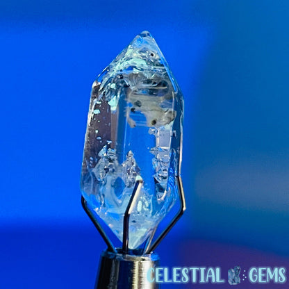 Petroleum Enhydro Quartz Mini Point in Specimen Pottle (Video)