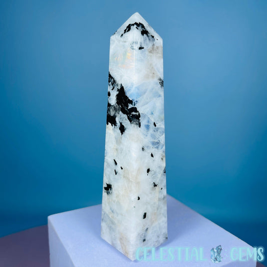 Rainbow Moonstone Medium Obelisk Tower