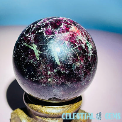 Almandine Garnet + Sillimanite Medium Sphere