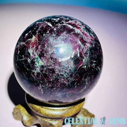 Almandine Garnet + Sillimanite Medium Sphere