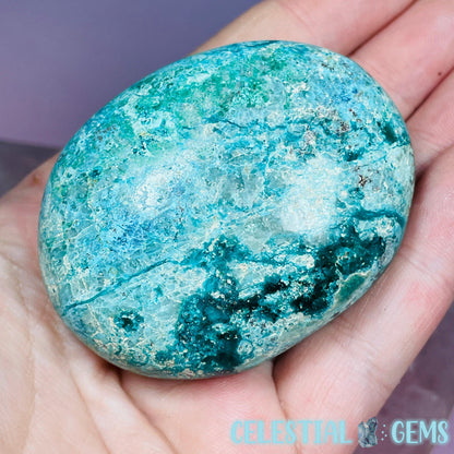 Chrysocolla, Shattuckite + Dioptase Palmstone