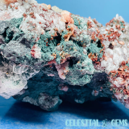 Red Apophyllite + Heulandite + Celadonite Large Cluster