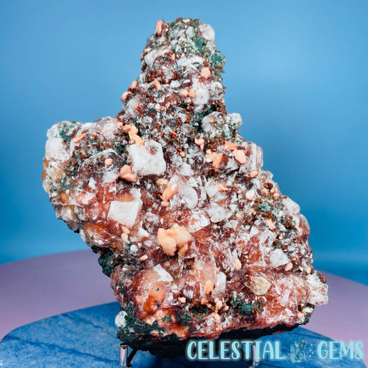 Red Apophyllite + Heulandite + Celadonite Large Cluster